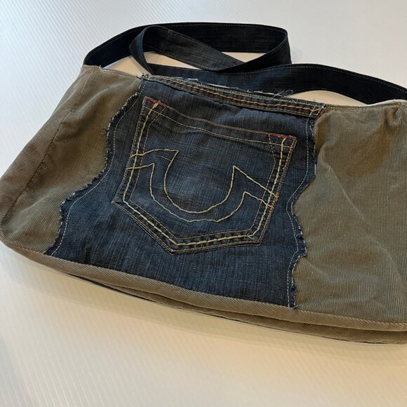 Rework True Religion Denim Wide Side Bag - Picture 3 of 8